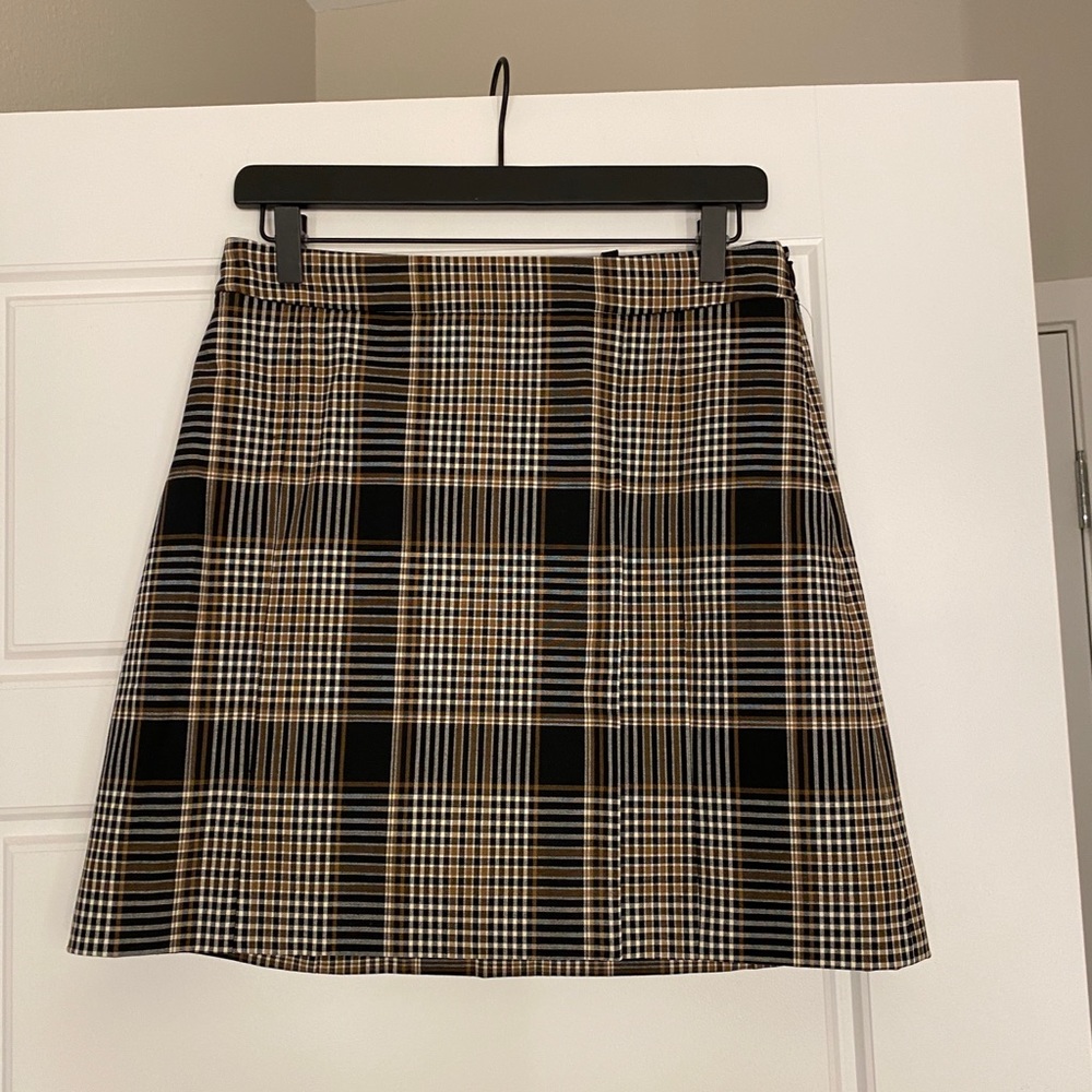 Theory plaid skirt